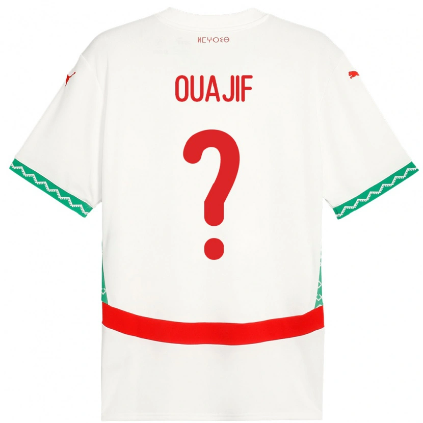Danxen Herren Marokko Naël Ouajif #0 Weiß Auswärtstrikot Trikot 24-26 T-Shirt Schweiz