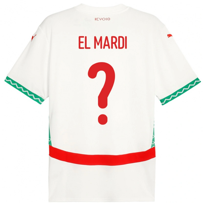 Danxen Herren Marokko Ziyad El Mardi #0 Weiß Auswärtstrikot Trikot 24-26 T-Shirt Schweiz