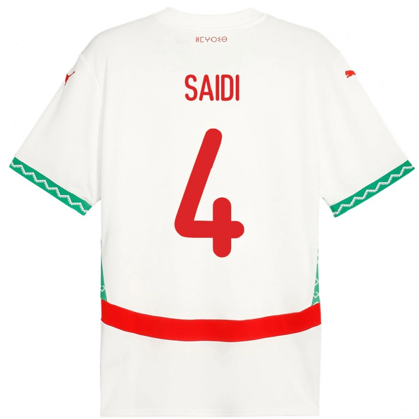 Danxen Herren Marokko Obaid Saidi #4 Weiß Auswärtstrikot Trikot 24-26 T-Shirt Schweiz