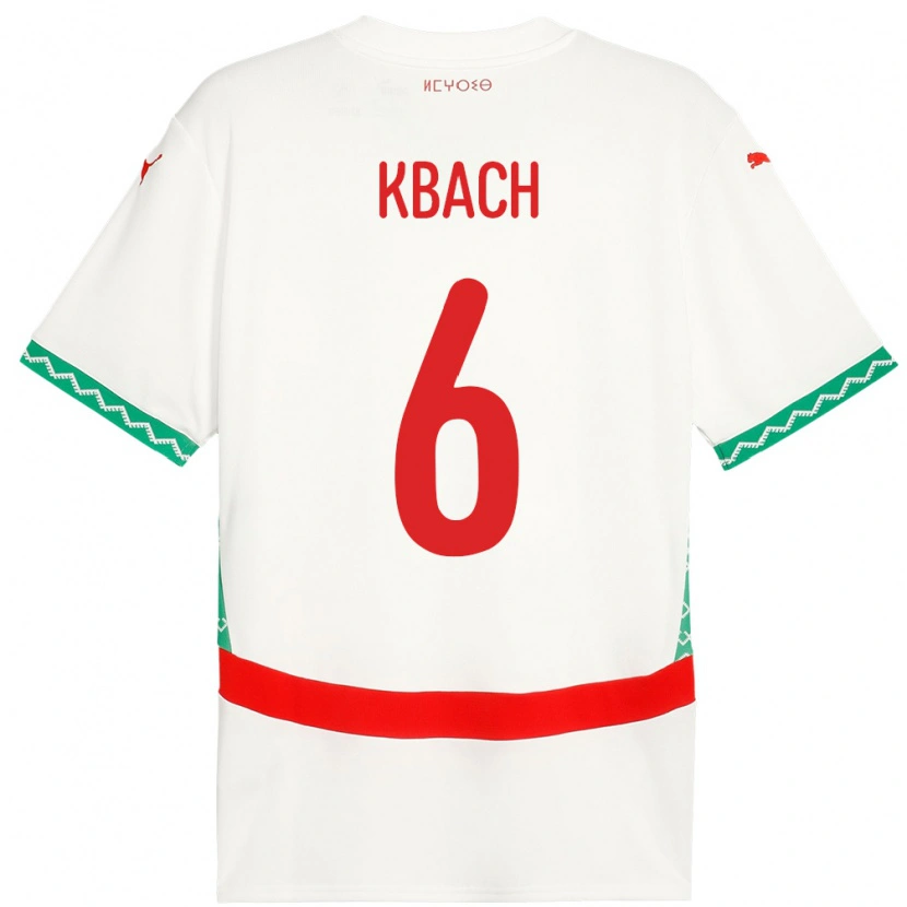 Danxen Herren Marokko Hamza Kbach #6 Weiß Auswärtstrikot Trikot 24-26 T-Shirt Schweiz
