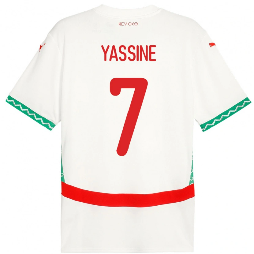 Danxen Herren Marokko Gessime Yassine #7 Weiß Auswärtstrikot Trikot 24-26 T-Shirt Schweiz