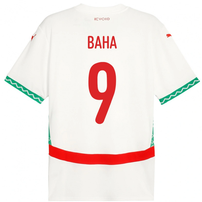 Danxen Herren Marokko Ziyad Baha #9 Weiß Auswärtstrikot Trikot 24-26 T-Shirt Schweiz