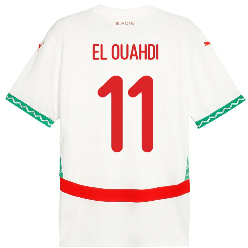 Danxen Herren Marokko Zakaria El Ouahdi #11 Weiß Auswärtstrikot Trikot 24-26 T-Shirt Schweiz