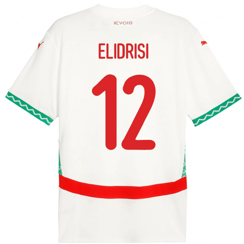 Danxen Herren Marokko Soufiane Elidrisi #12 Weiß Auswärtstrikot Trikot 24-26 T-Shirt Schweiz