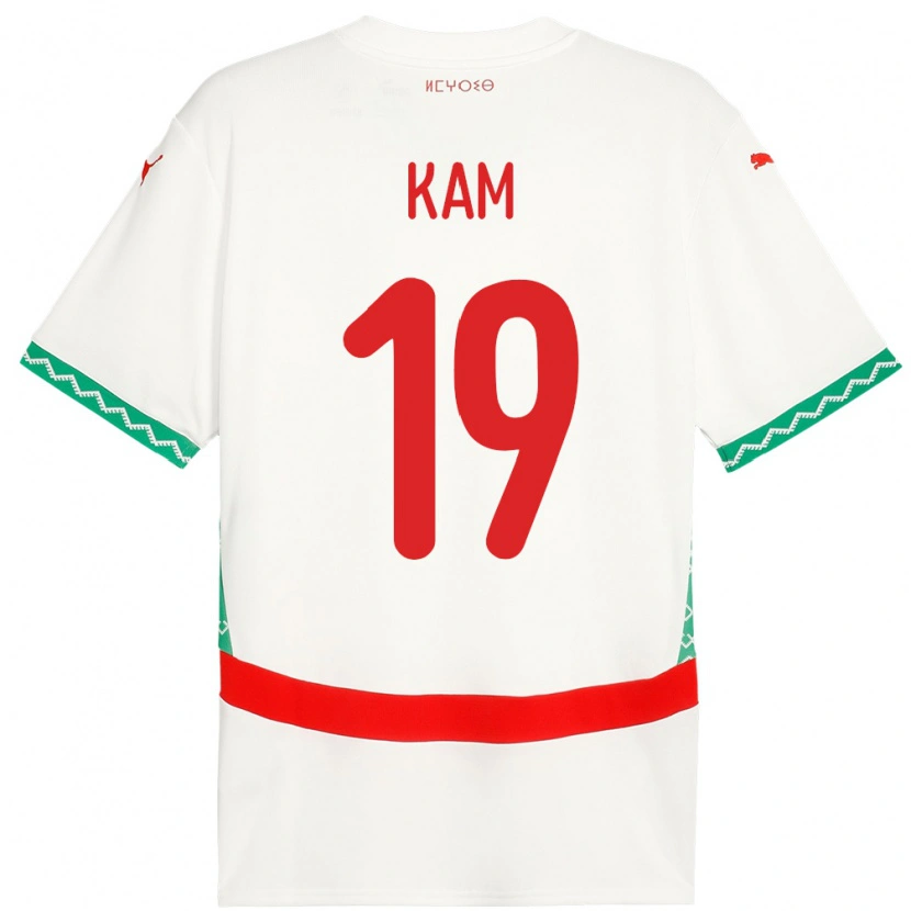 Danxen Herren Marokko Othmane Kam #19 Weiß Auswärtstrikot Trikot 24-26 T-Shirt Schweiz