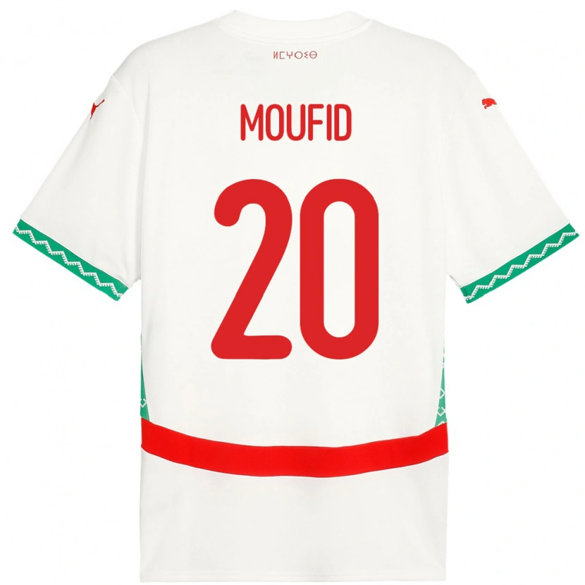 Danxen Herren Marokko Mohamed Moufid #20 Weiß Auswärtstrikot Trikot 24-26 T-Shirt Schweiz
