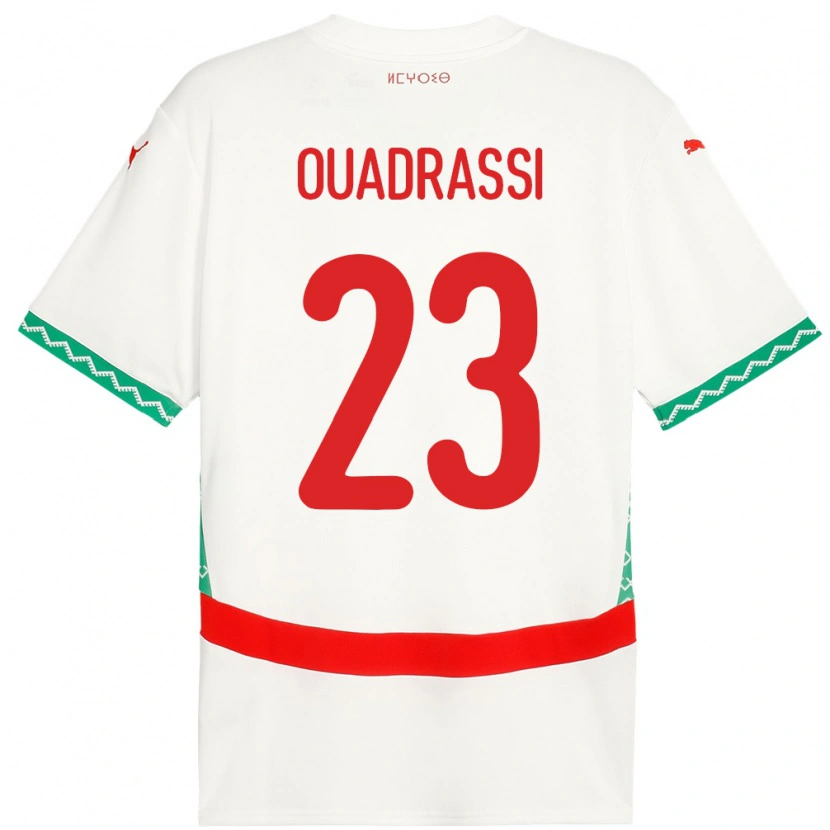 Danxen Herren Marokko Dalil Ouadrassi #23 Weiß Auswärtstrikot Trikot 24-26 T-Shirt Schweiz