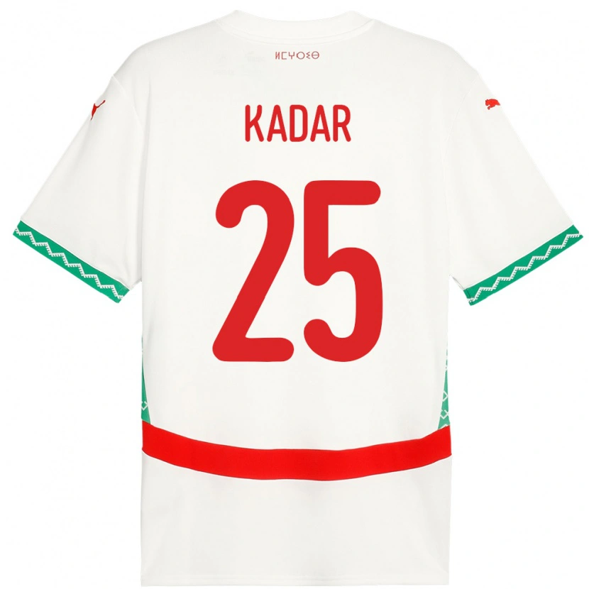 Danxen Herren Marokko Nawfel-Abdelkader Kadar #25 Weiß Auswärtstrikot Trikot 24-26 T-Shirt Schweiz