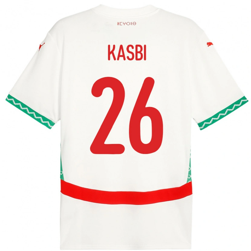 Danxen Herren Marokko Khalid Kasbi #26 Weiß Auswärtstrikot Trikot 24-26 T-Shirt Schweiz