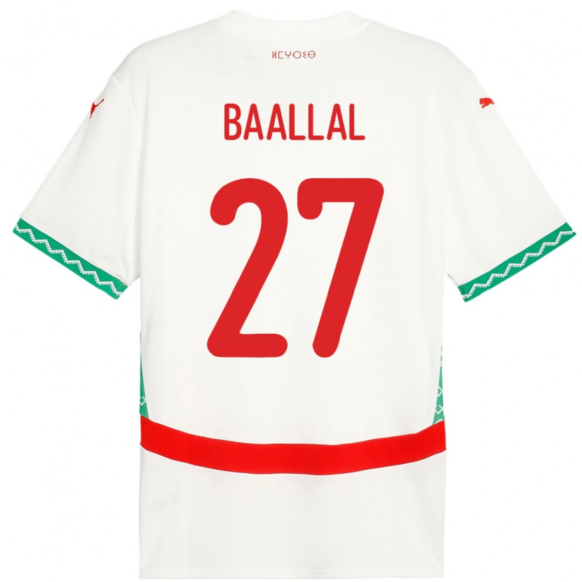 Danxen Herren Marokko Adam Baallal #27 Weiß Auswärtstrikot Trikot 24-26 T-Shirt Schweiz