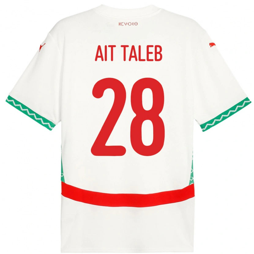 Danxen Herren Marokko Ismail Ait Taleb #28 Weiß Auswärtstrikot Trikot 24-26 T-Shirt Schweiz