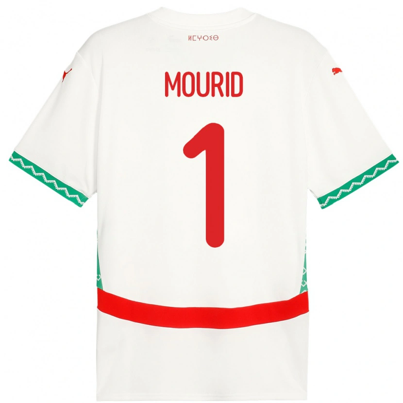 Danxen Herren Marokko Taha Mourid #1 Weiß Auswärtstrikot Trikot 24-26 T-Shirt Schweiz