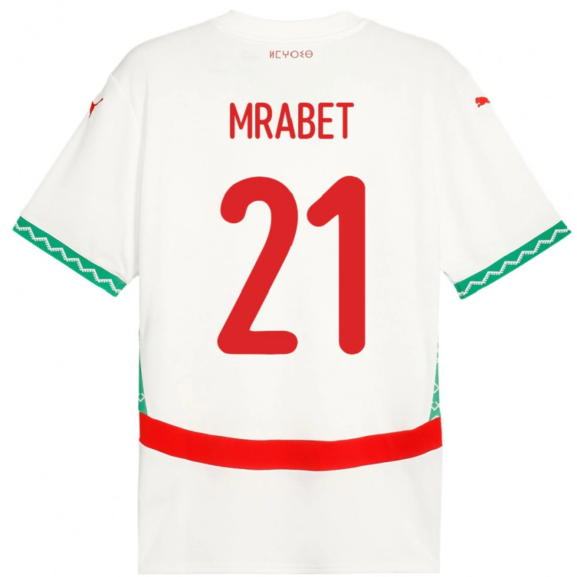 Danxen Herren Marokko Yasmin Mrabet #21 Weiß Auswärtstrikot Trikot 24-26 T-Shirt Schweiz