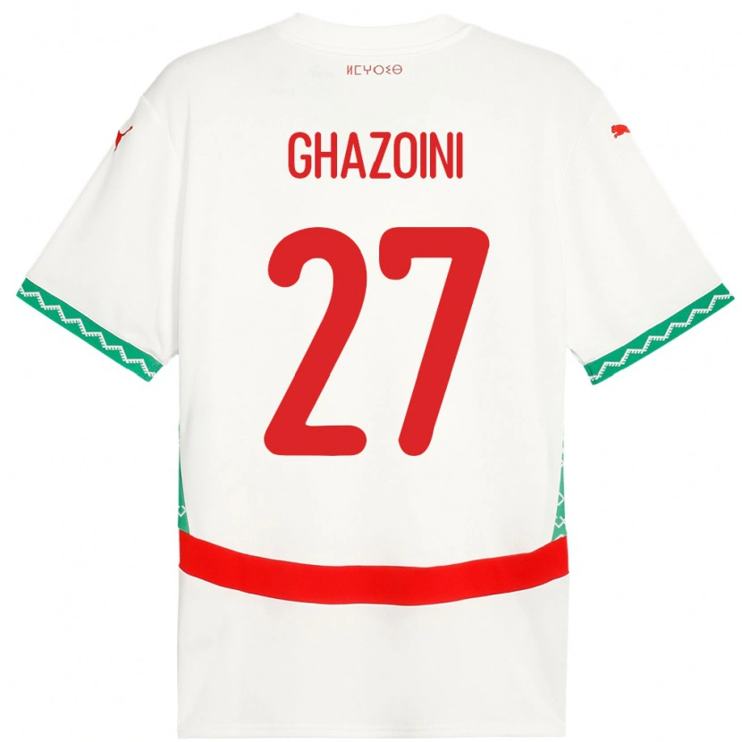 Danxen Herren Marokko Amine Ghazoini #27 Weiß Auswärtstrikot Trikot 24-26 T-Shirt Schweiz