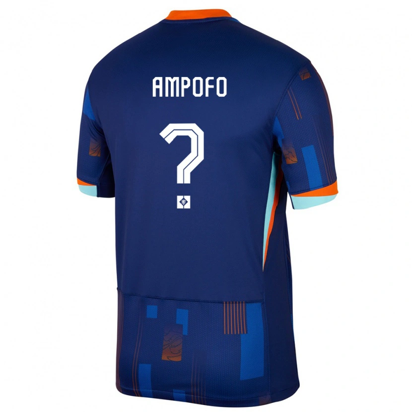 Danxen Herren Niederlande Jahmael Ampofo #0 Blau Auswärtstrikot Trikot 24-26 T-Shirt Schweiz
