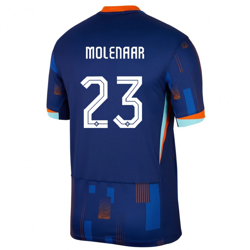 Danxen Herren Niederlande Finn Molenaar #23 Blau Auswärtstrikot Trikot 24-26 T-Shirt Schweiz