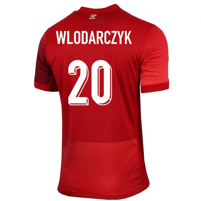 Danxen Herren Polen Szymon Wlodarczyk #20 Rot Auswärtstrikot Trikot 24-26 T-Shirt Schweiz