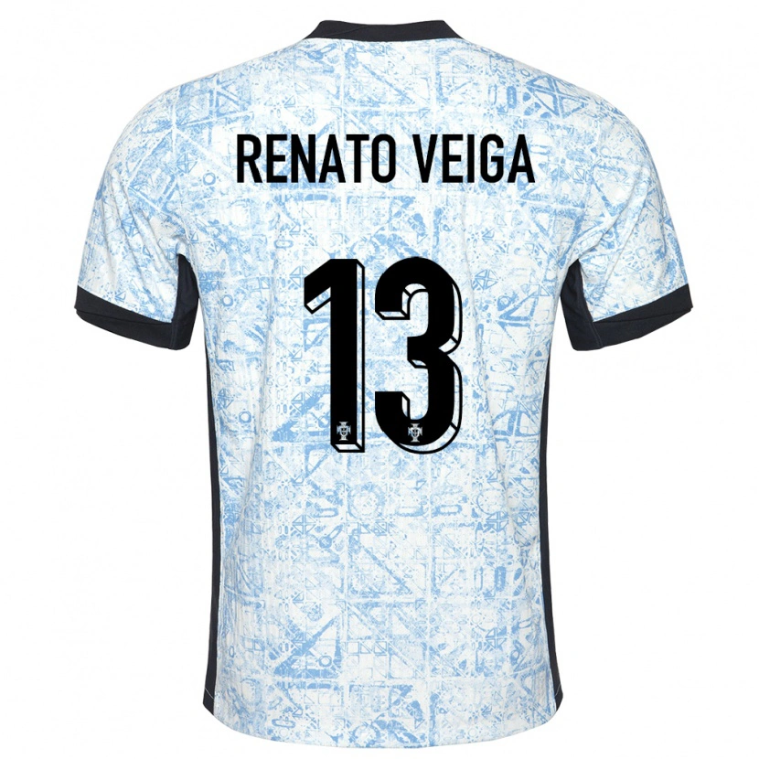 Danxen Herren Portugal Renato Veiga #13 Cremeblau Auswärtstrikot Trikot 24-26 T-Shirt Schweiz