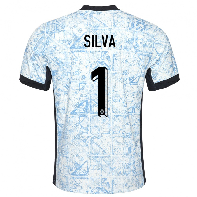 Danxen Herren Portugal Francisco Silva #1 Cremeblau Auswärtstrikot Trikot 24-26 T-Shirt Schweiz
