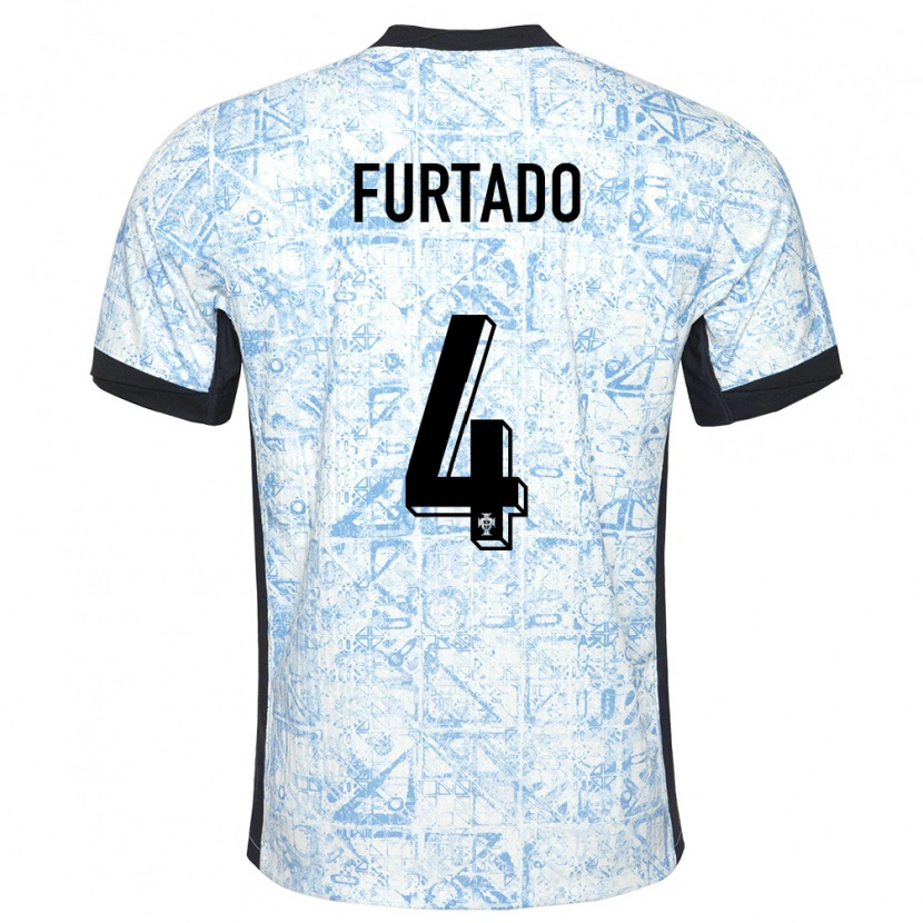 Danxen Herren Portugal Mauro Furtado #4 Cremeblau Auswärtstrikot Trikot 24-26 T-Shirt Schweiz