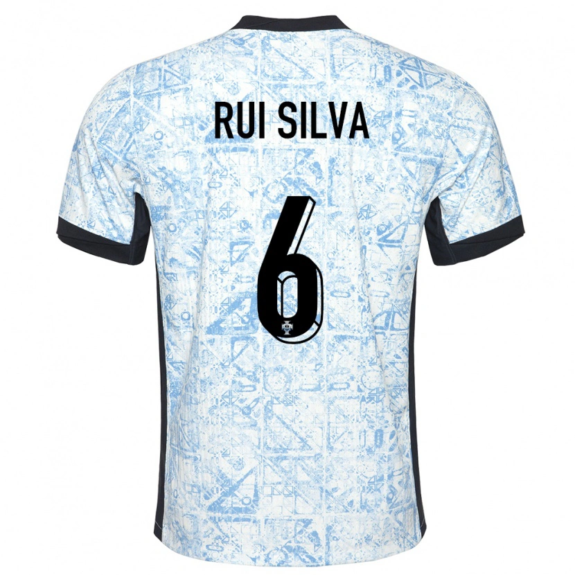 Danxen Herren Portugal Rui Silva #6 Cremeblau Auswärtstrikot Trikot 24-26 T-Shirt Schweiz
