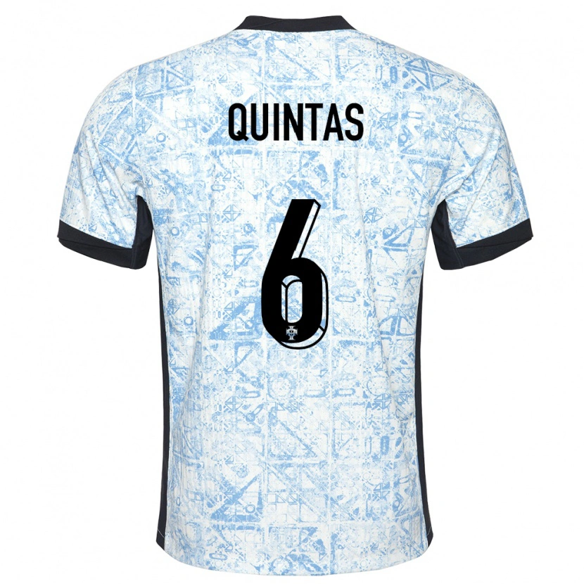 Danxen Herren Portugal Rafael Quintas #6 Cremeblau Auswärtstrikot Trikot 24-26 T-Shirt Schweiz