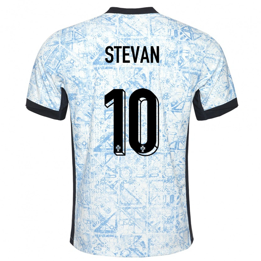Danxen Herren Portugal Stevan #10 Cremeblau Auswärtstrikot Trikot 24-26 T-Shirt Schweiz