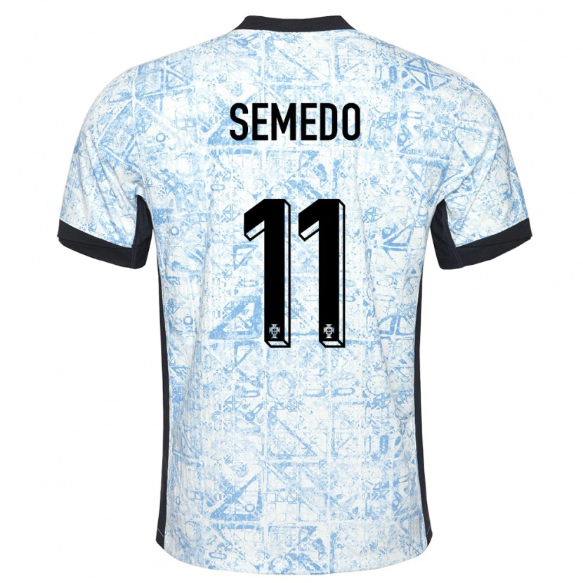 Danxen Herren Portugal Vivaldo Semedo #11 Cremeblau Auswärtstrikot Trikot 24-26 T-Shirt Schweiz