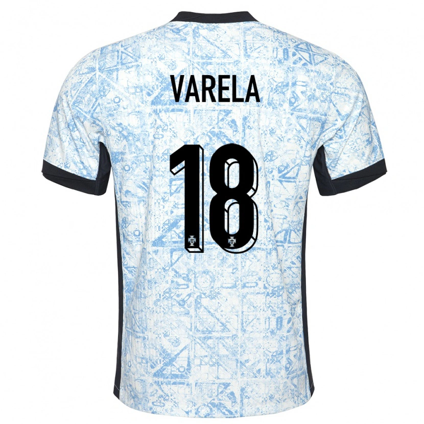 Danxen Herren Portugal Keyan Varela #18 Cremeblau Auswärtstrikot Trikot 24-26 T-Shirt Schweiz