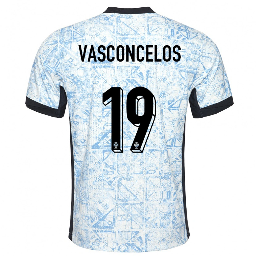 Danxen Herren Portugal Vasconcelos #19 Cremeblau Auswärtstrikot Trikot 24-26 T-Shirt Schweiz