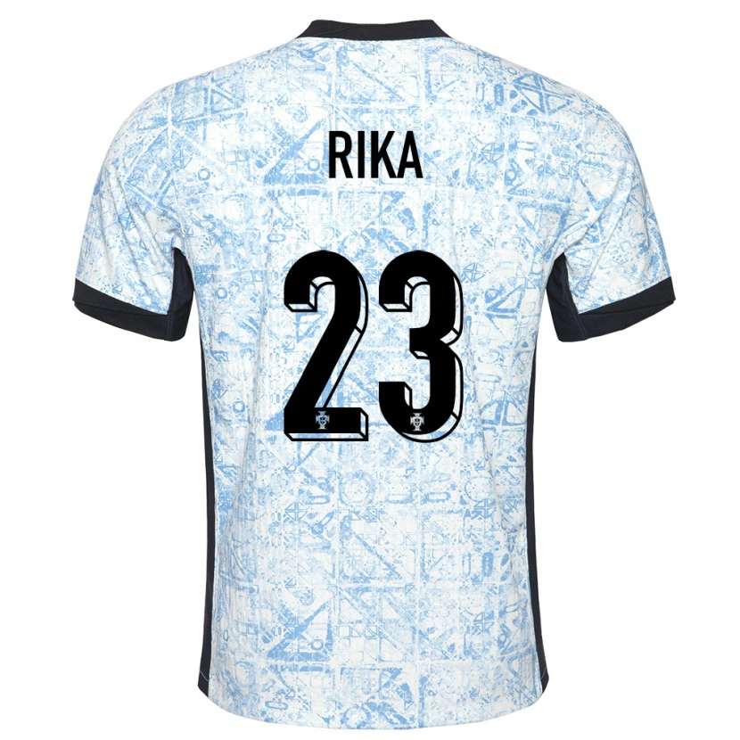 Danxen Herren Portugal Rika #23 Cremeblau Auswärtstrikot Trikot 24-26 T-Shirt Schweiz
