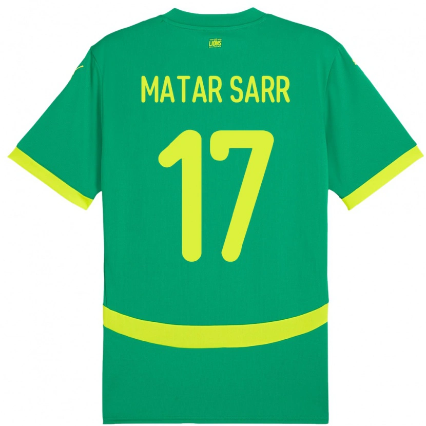 Danxen Herren Senegal Pape Matar Sarr #17 Grün Auswärtstrikot Trikot 24-26 T-Shirt Schweiz