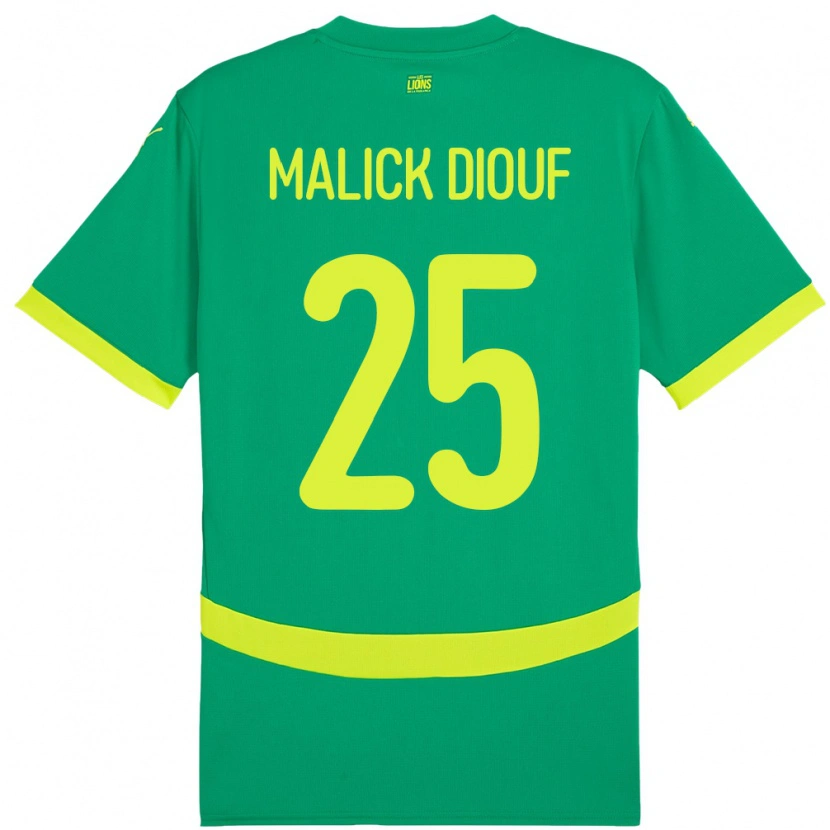 Danxen Herren Senegal El Hadji Malick Diouf #25 Grün Auswärtstrikot Trikot 24-26 T-Shirt Schweiz