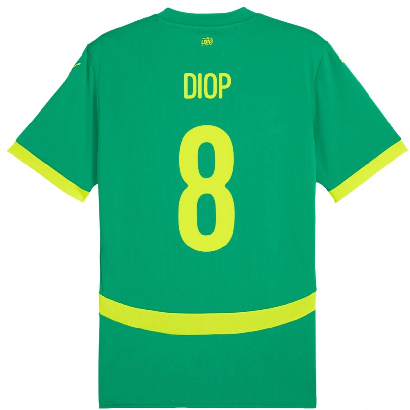 Danxen Herren Senegal Amidou Diop #8 Grün Auswärtstrikot Trikot 24-26 T-Shirt Schweiz