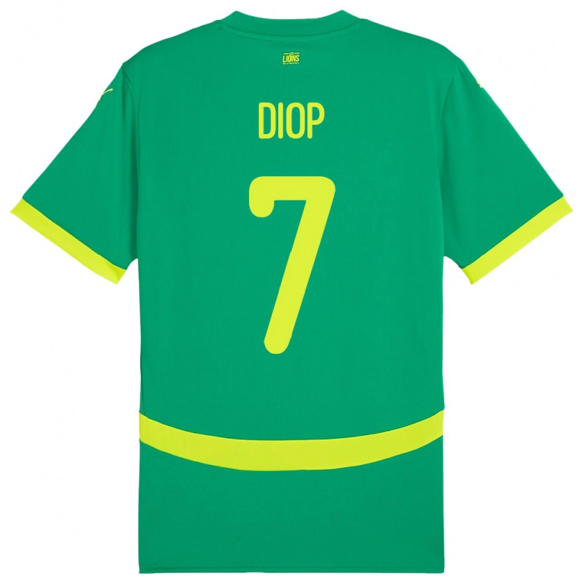 Danxen Herren Senegal Mama Diop #7 Grün Auswärtstrikot Trikot 24-26 T-Shirt Schweiz