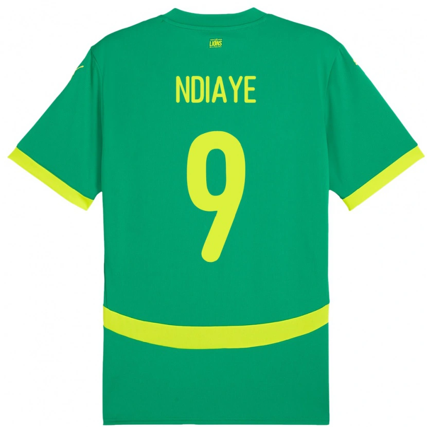 Danxen Herren Senegal Nguenar Ndiaye #9 Grün Auswärtstrikot Trikot 24-26 T-Shirt Schweiz