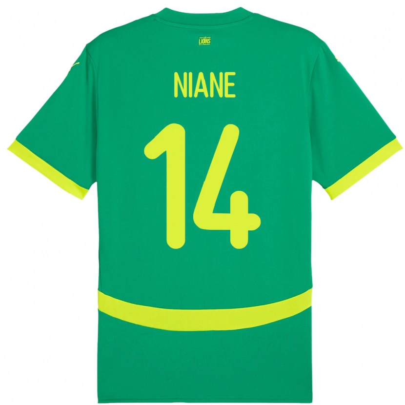 Danxen Herren Senegal Ibrahima Niane #14 Grün Auswärtstrikot Trikot 24-26 T-Shirt Schweiz