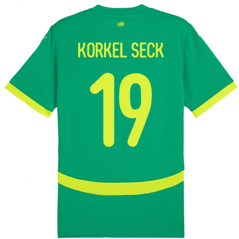 Danxen Herren Senegal Bineta Korkel Seck #19 Grün Auswärtstrikot Trikot 24-26 T-Shirt Schweiz