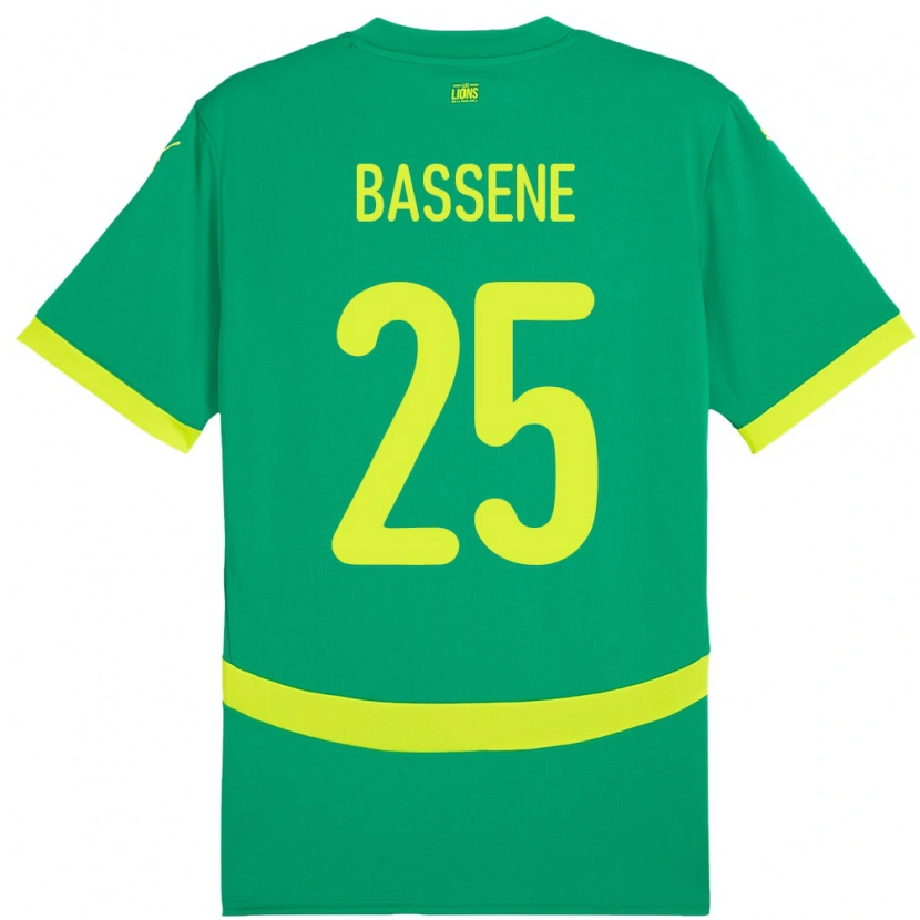 Danxen Herren Senegal Pascaline Bassene #25 Grün Auswärtstrikot Trikot 24-26 T-Shirt Schweiz