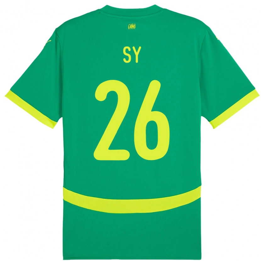 Danxen Herren Senegal Astou Sy #26 Grün Auswärtstrikot Trikot 24-26 T-Shirt Schweiz