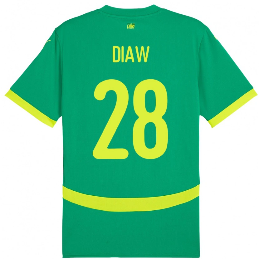 Danxen Herren Senegal Mory Diaw #28 Grün Auswärtstrikot Trikot 24-26 T-Shirt Schweiz