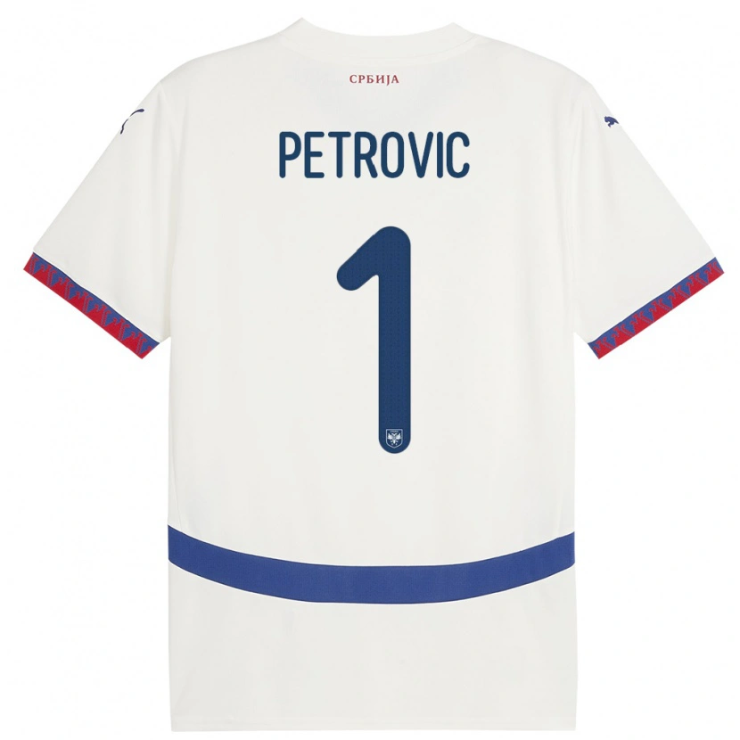 Danxen Herren Serbien Djordje Petrovic #1 Weiß Auswärtstrikot Trikot 24-26 T-Shirt Schweiz