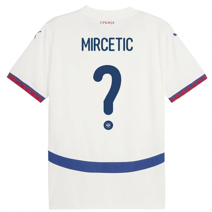 Danxen Herren Serbien Bogdan Mircetic #0 Weiß Auswärtstrikot Trikot 24-26 T-Shirt Schweiz
