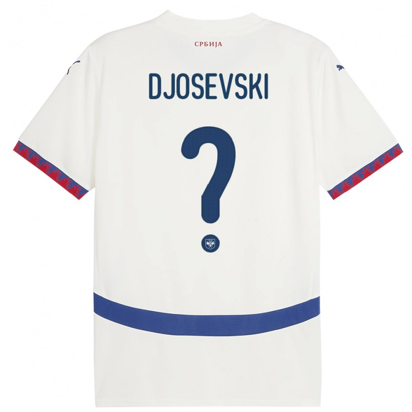 Danxen Herren Serbien Stefan Djosevski #0 Weiß Auswärtstrikot Trikot 24-26 T-Shirt Schweiz