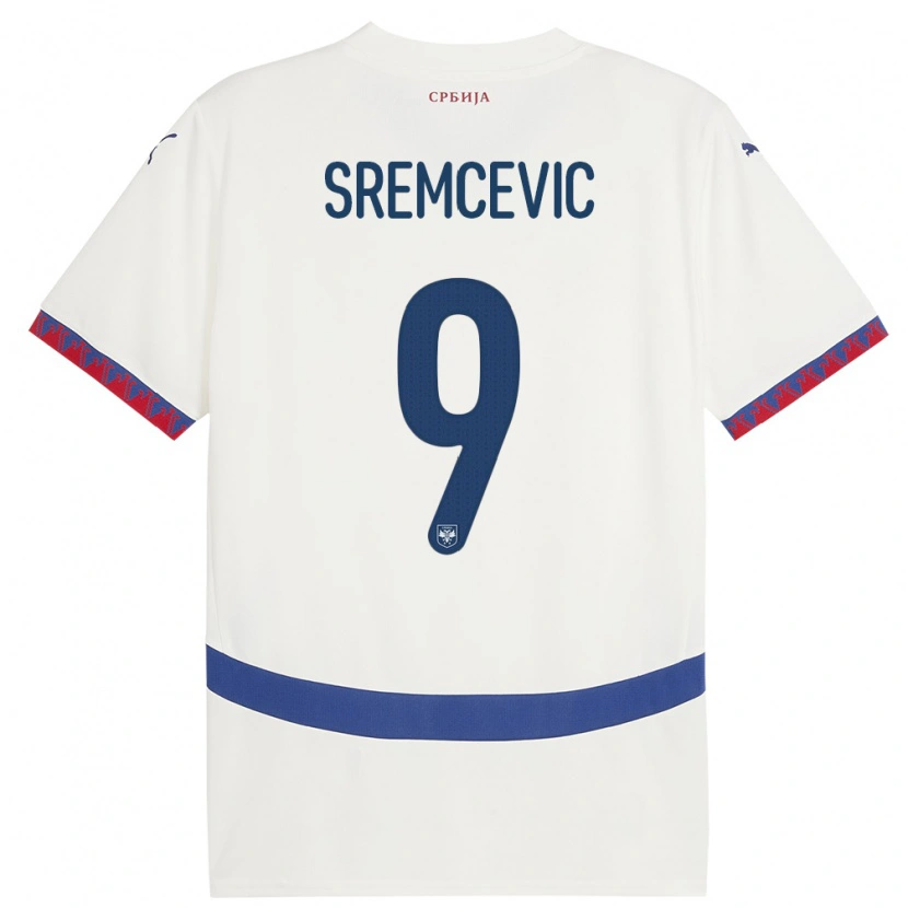 Danxen Herren Serbien Uros Sremcevic #9 Weiß Auswärtstrikot Trikot 24-26 T-Shirt Schweiz