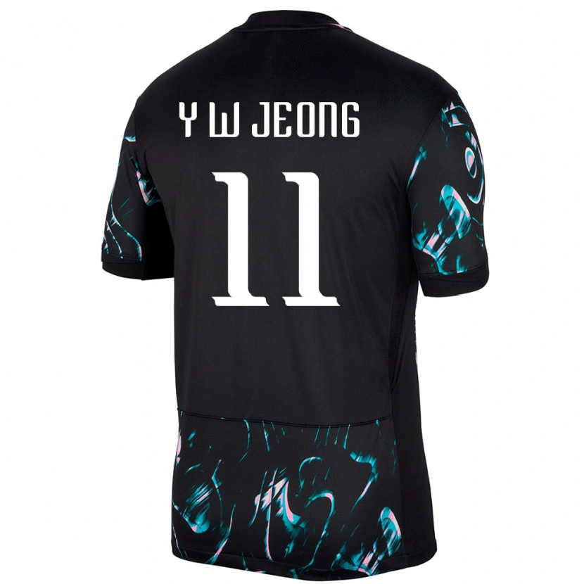 Danxen Herren Südkorea Woo-Yeong Jeong #11 Schwarz Auswärtstrikot Trikot 24-26 T-Shirt Schweiz