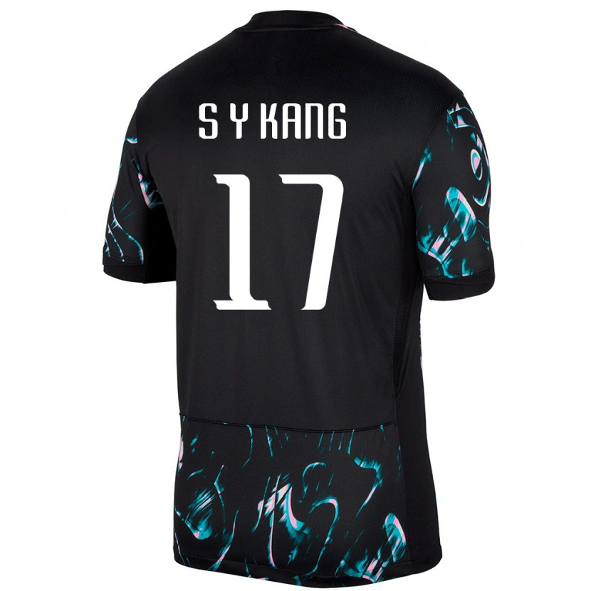 Danxen Herren Südkorea Kang Sang Yun #17 Schwarz Auswärtstrikot Trikot 24-26 T-Shirt Schweiz