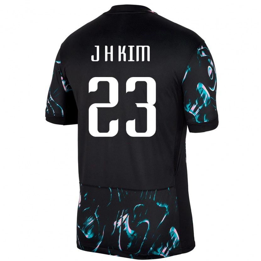 Danxen Herren Südkorea Kim Jung Hoon #23 Schwarz Auswärtstrikot Trikot 24-26 T-Shirt Schweiz