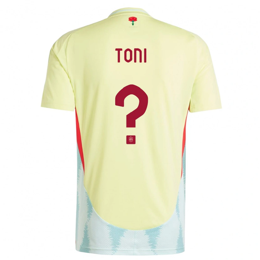 Danxen Herren Spanien Toni Fernández #0 Gelb Auswärtstrikot Trikot 24-26 T-Shirt Schweiz