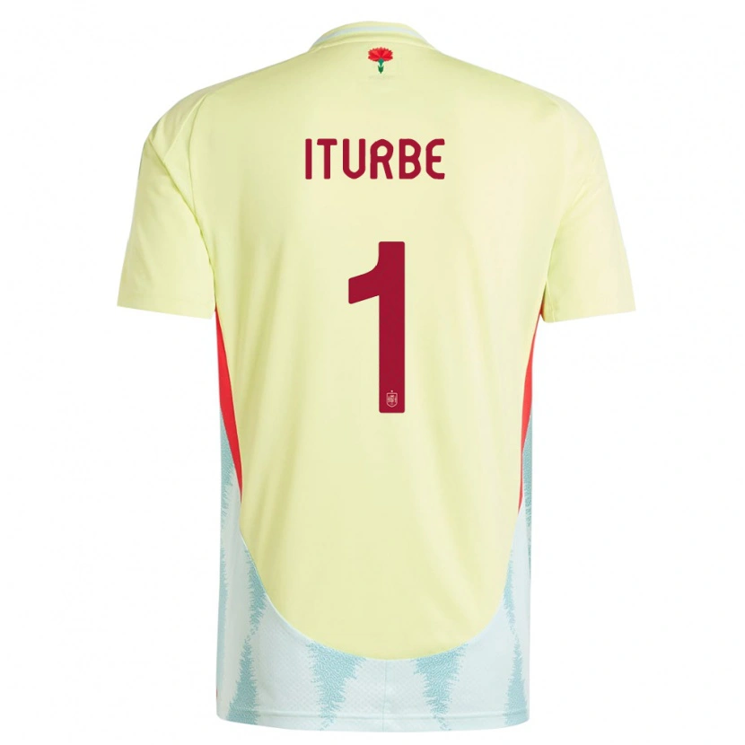 Danxen Herren Spanien Alejandro Iturbe #1 Gelb Auswärtstrikot Trikot 24-26 T-Shirt Schweiz